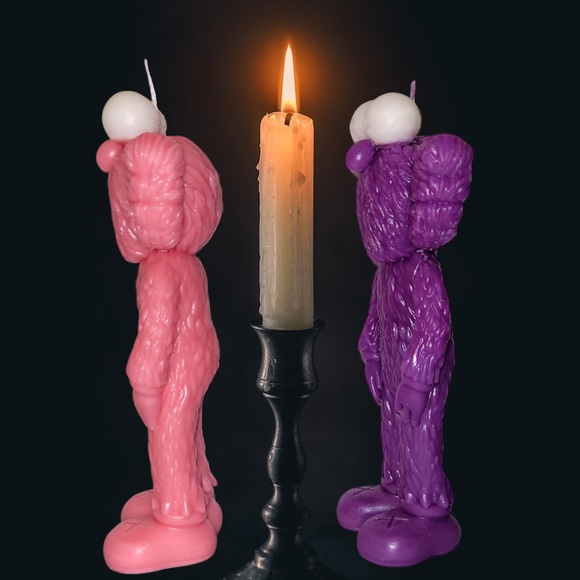 Designer Art Custom Hand Poured Kaws Candle BFF Gift Set - Picture 5 of 14